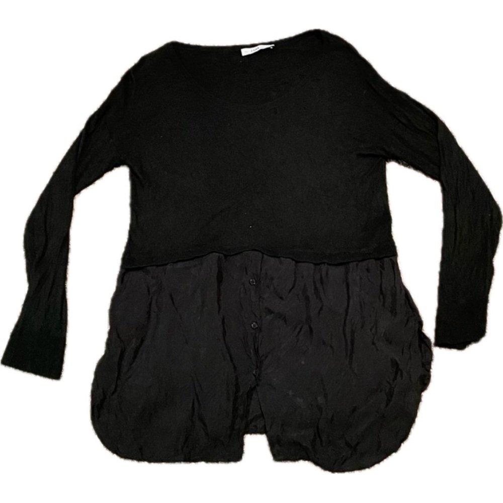 NEW Zara knit top sweater with linen button down bottom